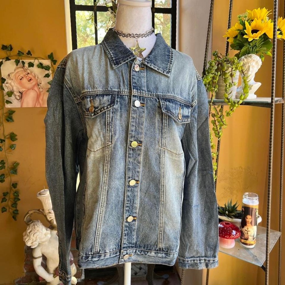 emo oversized denim jacket